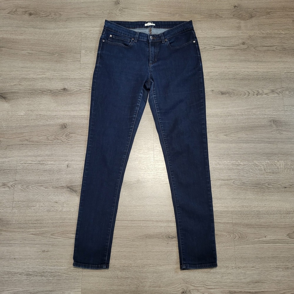 Eileen Fisher Womens Skinny Jeans Indigo Blue Organic Cotton Stretch Size 10